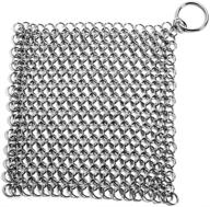 🧼 cusfull premium 7 x 7 inch stainless steel chainmail scrubber for kitchen cast iron cleaning logo