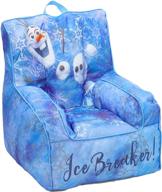 frozen 2 kids nylon bean bag chair: olaf graphics, piping, and top carry handle logo