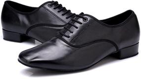 img 3 attached to DLisiting Premium Leather Modern Dance Ballroom Shoes