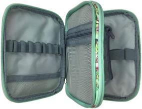 img 1 attached to 🧶 Convenient Zippered Crochet Hook Case: Organize Your Hooks and Accessories with Web Pockets - Lightweight and Easy to Hold