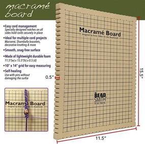 img 1 attached to 🧵 The Beadsmith Mini Macrame Board, 11.5 x 15.5 inches: Perfect Tool for Macrame and Knotting Creations with Instructions Included