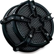 harley-davidson motorcycles custom application gloss black kuryakyn 9572 mach 2 co-ax air cleaner filter assembly logo