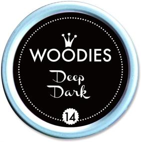 img 1 attached to 🖌️ Woodies Handmade Wooden Rubber Stamp Set with Deep Dark Ink Pad – Perfect for DIY Crafts and Home Businesses