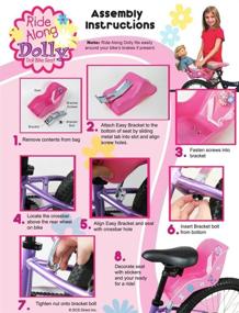 img 2 attached to Enhance Your Bike with Ride Along Dolly Doll Bicycle Seat - Purple! Perfect for American Girl and Stuffed Animals - Customize with Decorate Yourself Decals