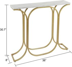img 1 attached to 🏛️ Silverwood CPFT1460A Console Table in Luxurious Gold Finish: Stylish Elegance for Your Home Décor