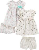 👗 simple joys by carter's girls' 2-pack dress sets - short-sleeve and sleeveless options logo