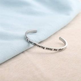 img 1 attached to Stylish ENSIANTH Charm Bracelet: Hamilton the Musical Inspired Lyrics Bangle – Perfect Gift for Her!