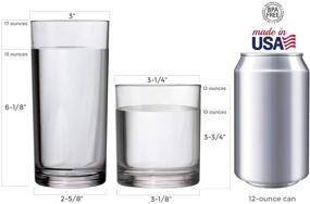 img 1 attached to 🥤 Premium Quality 8-Piece Plastic Tumblers Set - Classic Design, 4 Each: 12-Ounce and 16-Ounce