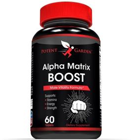 img 4 attached to Alpha Matrix Boost for Men by Potent Garden - All Natural Muscle Pills for Men - Male Enhancing Supplement Booster for Stamina, Endurance & Strength - 60 Capsules