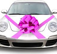 quacoww 18 inch shiny pink large car bow – perfect for weddings, birthdays, graduations, and sweet parties logo