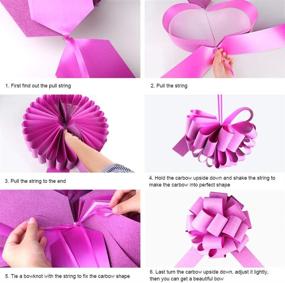 img 2 attached to Quacoww 18 Inch Shiny Pink Large Car Bow – Perfect for Weddings, Birthdays, Graduations, and Sweet Parties