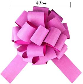 img 3 attached to Quacoww 18 Inch Shiny Pink Large Car Bow – Perfect for Weddings, Birthdays, Graduations, and Sweet Parties