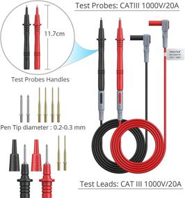 img 2 attached to 🔌 24pcs Multimeter Test Lead Set, Proster Electrical Multitester Probe Alligator Clips, Replaceable Volt Clamp Meter Leads, Electronic Test Lead Kit for Automotive Testing