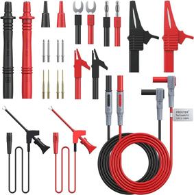 img 4 attached to 🔌 24pcs Multimeter Test Lead Set, Proster Electrical Multitester Probe Alligator Clips, Replaceable Volt Clamp Meter Leads, Electronic Test Lead Kit for Automotive Testing