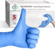 synthetic gloves medium disposable powder logo