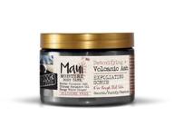 🌋 12oz maui moisture volcanic scrub: moisturizing exfoliating body scrub for dry, normal, & combination skin. infused with aloe vera juice, coconut water. no silicones. logo