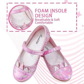 img 2 attached to 🦄 Furdeour Unicorn Princess Birthday Pink Girls' Flats