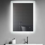 🪞 32 x 24 inch led bathroom mirror wall mounted vanity mirror with lights - anti-fog, dimmable, smart mirror for bathroom makeup - touch switch, horizontal & vertical logo