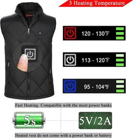 img 2 attached to 🔥 FERNIDA USB Heated Vest for Men and Women, Fast Heating 5V/2A, 8 Heat Zones (Battery Not Included)