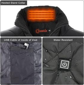 img 1 attached to 🔥 FERNIDA USB Heated Vest for Men and Women, Fast Heating 5V/2A, 8 Heat Zones (Battery Not Included)