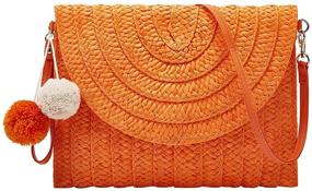 img 1 attached to Hand-woven Shoulder Clutch Crossbody Envelope Women's 👜 Handbags & Wallets for Clutches & Evening Bags