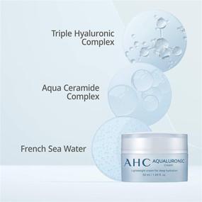 img 1 attached to 💧 AHC Aqualuronic Hydrating Face Cream: Korean Skincare with Triple Hyaluronic Acid for Deep Hydration - 1.69 oz