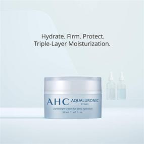 img 3 attached to 💧 AHC Aqualuronic Hydrating Face Cream: Korean Skincare with Triple Hyaluronic Acid for Deep Hydration - 1.69 oz