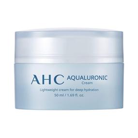 img 4 attached to 💧 AHC Aqualuronic Hydrating Face Cream: Korean Skincare with Triple Hyaluronic Acid for Deep Hydration - 1.69 oz