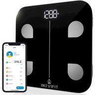 📊 inevifit smart body fat scale: accurate bluetooth digital analyzer for comprehensive body composition analysis - weight, body fat, water, muscle, visceral fat & bone mass (black) logo