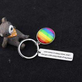 img 1 attached to 🌈 SEIRAA LGBT Keychain: Celebrate Love & Pride with Colorful Hearts