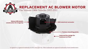 img 1 attached to AC Heater Blower Motor with Fan - Compatible with Buick, Chevrolet, GMC & Saturn Vehicles 🔥 - Enclave, Silverado, Silverado, Silverado 3500 HD, Traverse, Acadia, Sierra - Replaces OEM Part Numbers 15-81786, 22810567, 700236