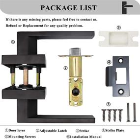 img 3 attached to 🚪 Matte Black Passage Door Handle Set - Reversible for Right & Left Side - 4 Pack