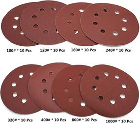 img 3 attached to 🔄 Ultimate 80-piece Abrasive Sanding Discs for Random Orbital Sander - 5-inch, 8 Holes, Multiple Grits, Hoop and Loop Sandpapers