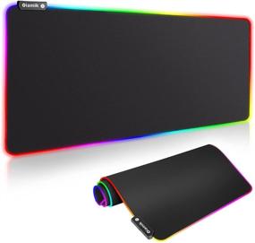 img 4 attached to 🖱️ Великолепный игровой коврик для мыши XL с режимами подсветки - Oiamik RGB коврики для мыши для ПК игр, ноутбука и работы - Большой коврик для клавиатуры и мыши - 800 x 300мм / 31,5 х 11,8 дюйма (Огромный)