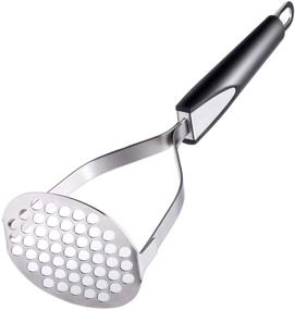 img 4 attached to 🥔 Stainless Steel Potato Masher with Anti-Slip Grip - Sturdy & Easy to Use Kitchen Gadget for Pressing Beans, Vegetables, Fruits, Baby Food - 11 Inches