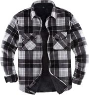 🧥 mens sherpa lined flannel shirt jacket – ultimate warmth and style логотип