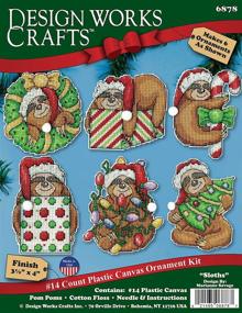 img 2 attached to 🧵 Design Works Crafts Cross Stitch Ornaments Kit - Create a Set of 6 Assorted Decorations!