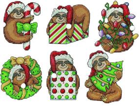 img 3 attached to 🧵 Design Works Crafts Cross Stitch Ornaments Kit - Create a Set of 6 Assorted Decorations!