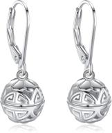 💎 aoavov 925 sterling silver filigree ball handmade earrings - hypoallergenic dangle studs for sensitive ears logo