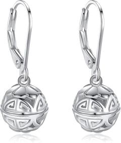 img 4 attached to 💎 AOAVOV 925 Sterling Silver Filigree Ball Handmade Earrings - Hypoallergenic Dangle Studs for Sensitive Ears