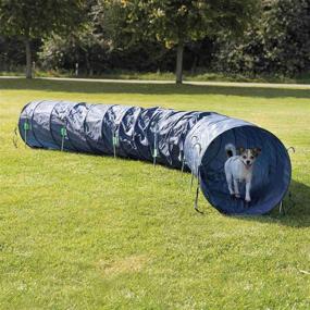 img 3 attached to Blue Dog Activity Agility Tunnel in Medium Size by TRIXIE