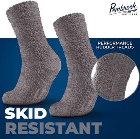 img 2 attached to 🧦 Aloe-Infused Moisturizing Spa Socks, 2-Pair, Non-Skid Gel Sleeping Socks - Soft and Fuzzy