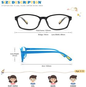 img 2 attached to 👓 Protective Eye Care: Gaoye 2 Pack Blue Light Blocking Glasses for Kids, Ages 3-12 – Shield from Computer Gaming and UV Rays