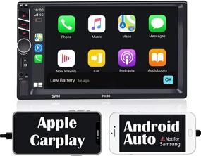 img 4 attached to 🚗 Binize Apple CarPlay & Android Auto Double Din Car Stereo Receiver: 7" Touchscreen MP5 Player with Mirrorlink, Bluetooth, AM/FM, Rear View Input, Steering Wheel Control, USB/Remote