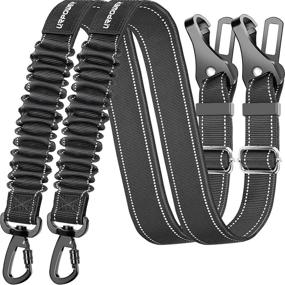 img 4 attached to 🐶 URPOWER Upgraded Dog Seat Belt - 2 Pack Adjustable 3-in-1 Pet Seatbelts for Vehicle - Heavy Duty, Elastic, and Durable Car Seat Belt for Dogs, Cats, and Pets - Nylon Safety Seat Belts