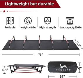 img 2 attached to 🏕️ Compact Camping Cot for Backpacking | Ultralight & Lightweight | Easy Set Up | Heavy Duty for Outdoor Hiking, Travel, Beach | Army