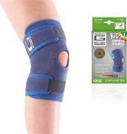 👧 neo g kid's knee brace: open patella support for arthritis, joint & meniscus pain - adjustable compression, ideal for sports - class 1 medical device, blue, 1 size логотип