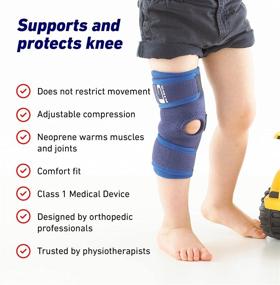 img 2 attached to 👧 Neo G Kid's Knee Brace: Open Patella Support for Arthritis, Joint & Meniscus Pain - Adjustable Compression, Ideal for Sports - Class 1 Medical Device, Blue, 1 Size