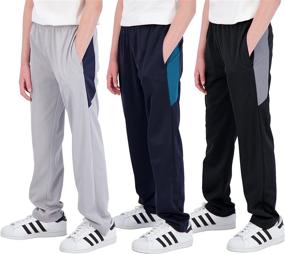 img 4 attached to 👖 Real Essentials 3 Pack: Boys' Tricot Open Bottom Fleece-Lined Sweatpants with Pockets - Warm, Comfortable, and Stylish Bottoms for Boys