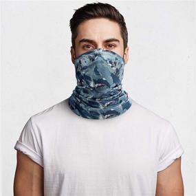 img 3 attached to Multi-Functional Neck Gaiter Face Mask: Reusable Cloth Bandana Balaclava Cover Scarf Shield